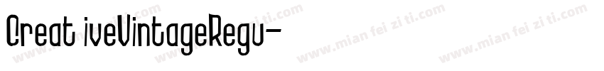 Creat iveVintageRegu字体转换